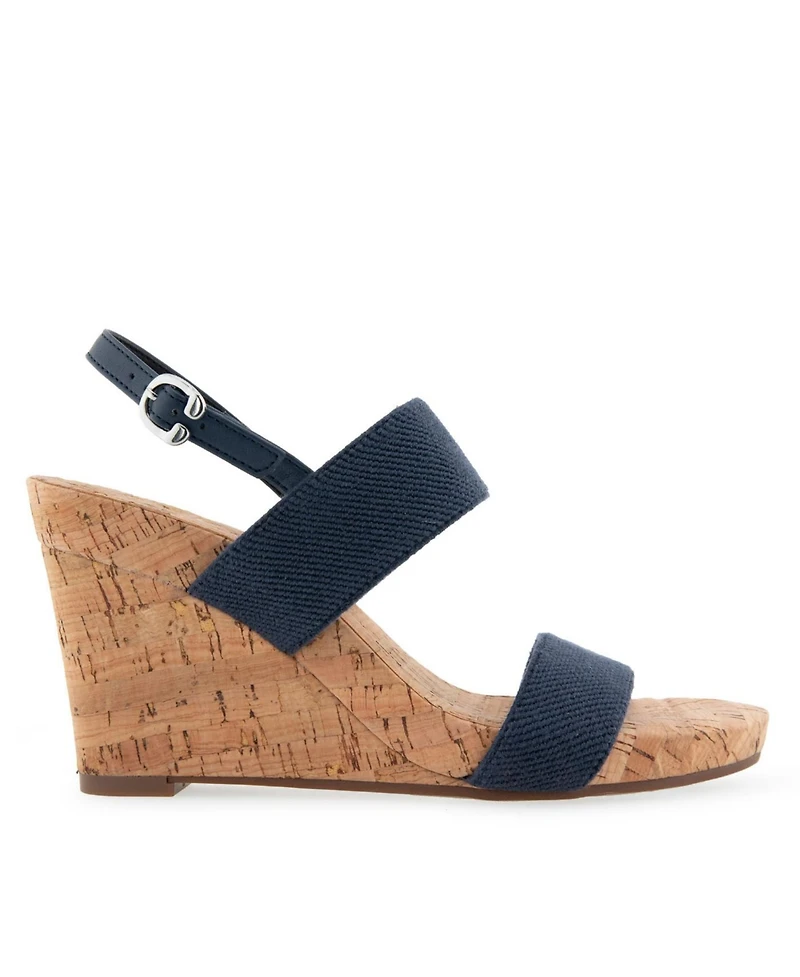 Aerosoles Women's Paxton Buckle Strap Wedge Sandals