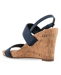 Aerosoles Women's Paxton Buckle Strap Wedge Sandals
