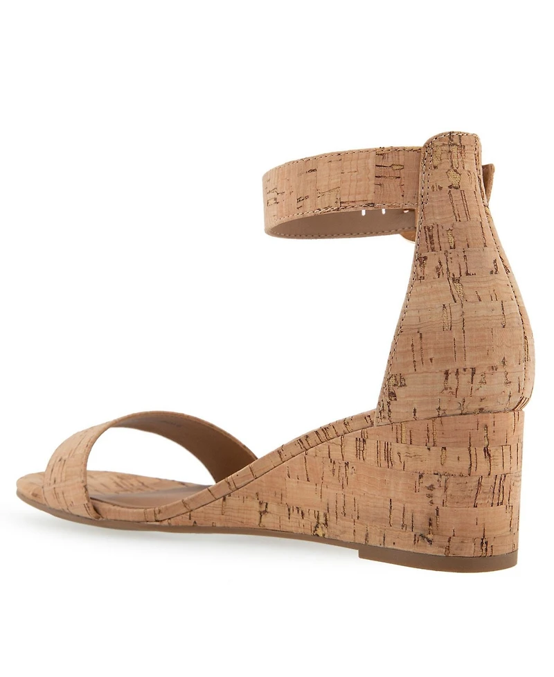 Aerosoles Women's Willis Buckle Strap Wedge Sandals
