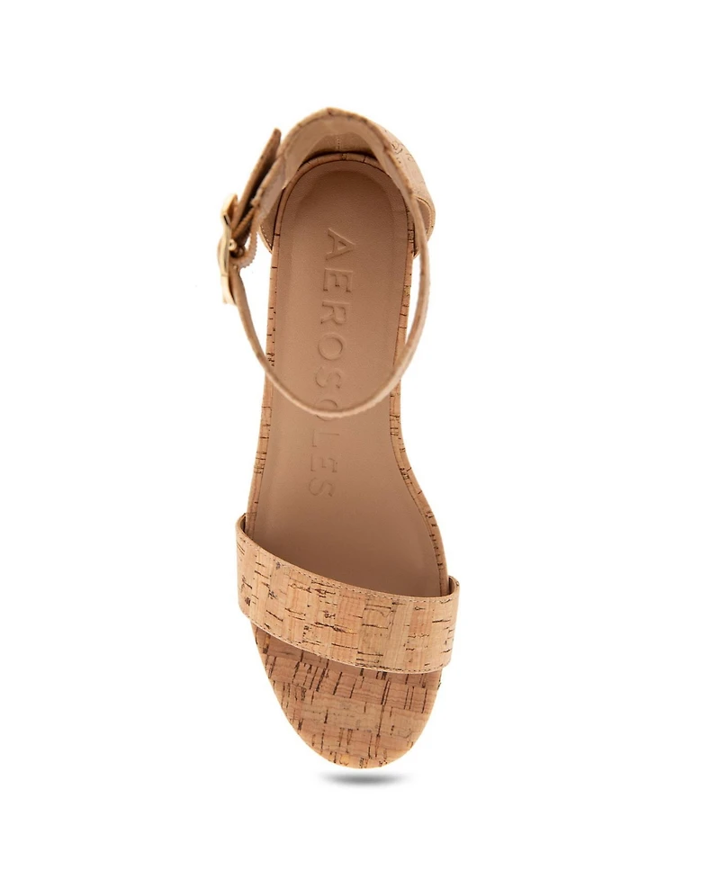 Aerosoles Women's Willis Buckle Strap Wedge Sandals