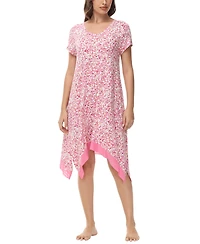 Lori Goldstein Women's Printed Short Sleeve Sleepshirt