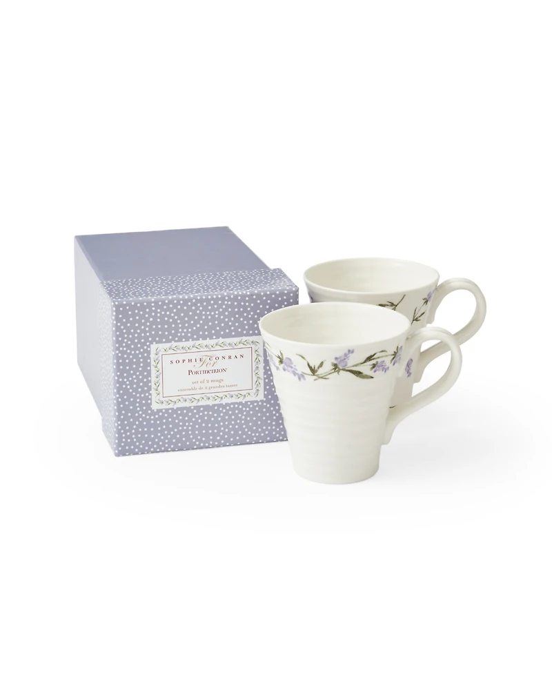 Portmeirion Sophie Conran Lavandula Mugs, Set of 2