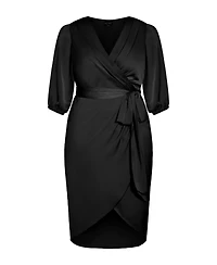 City Chic Plus Opulent Elbow Sleeve Dress