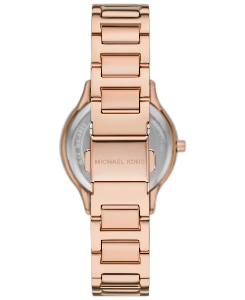 Michael Kors Women's Sage Three-Hand Rose Gold-Tone Stainless Steel Watch 31mm
