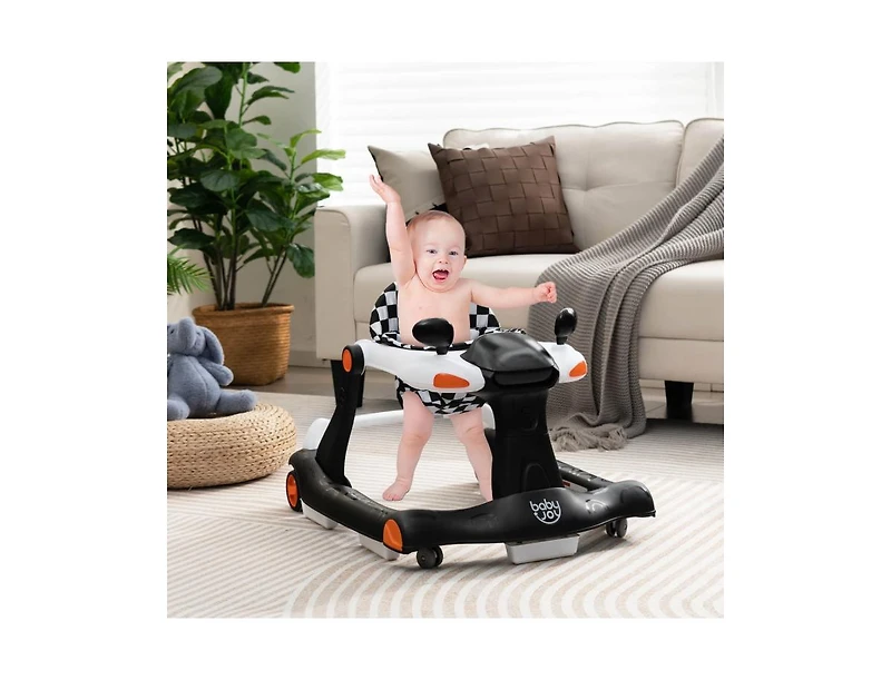 2-in-1 Foldable Activity Push Walker with Adjustable Height