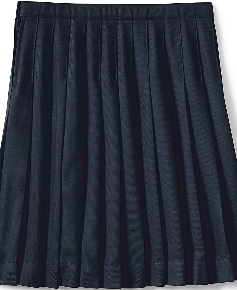 Lands' End Big Girls Pleated Skirt Below the Knee