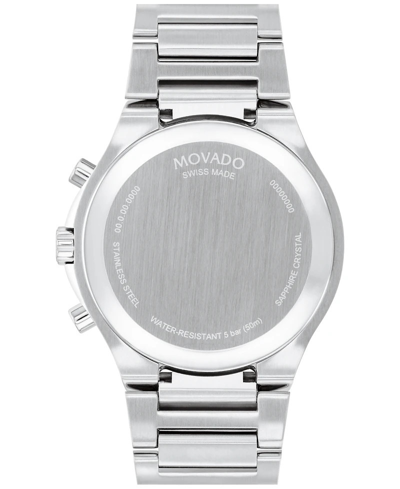 Movado Men's Swiss Chronograph Se Stainless Steel Bracelet Watch 42mm