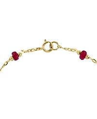 Effy Freshwater Pearl (8mm) & Ruby (2-5/8 ct. t.w.) Chain Bracelet in 14k Gold
