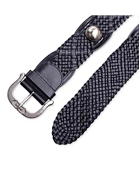 Sam Edelman Women's Western Leather Braided Concho Belt
