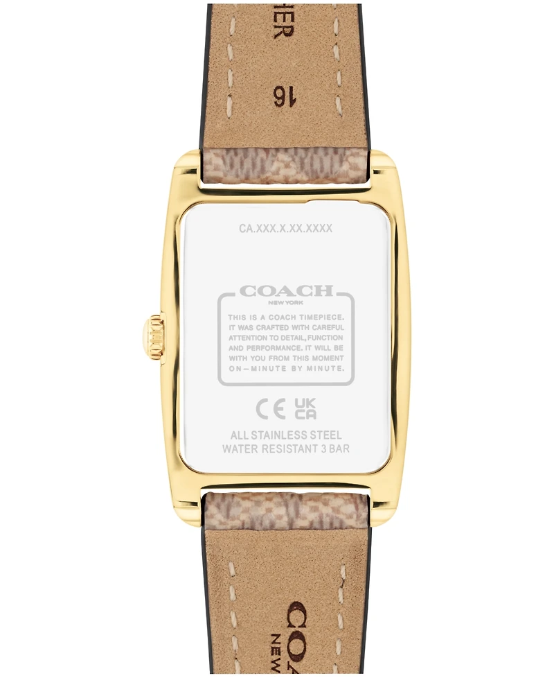 Coach Women's Reese Tan Signature C Canvas Watch 24mm