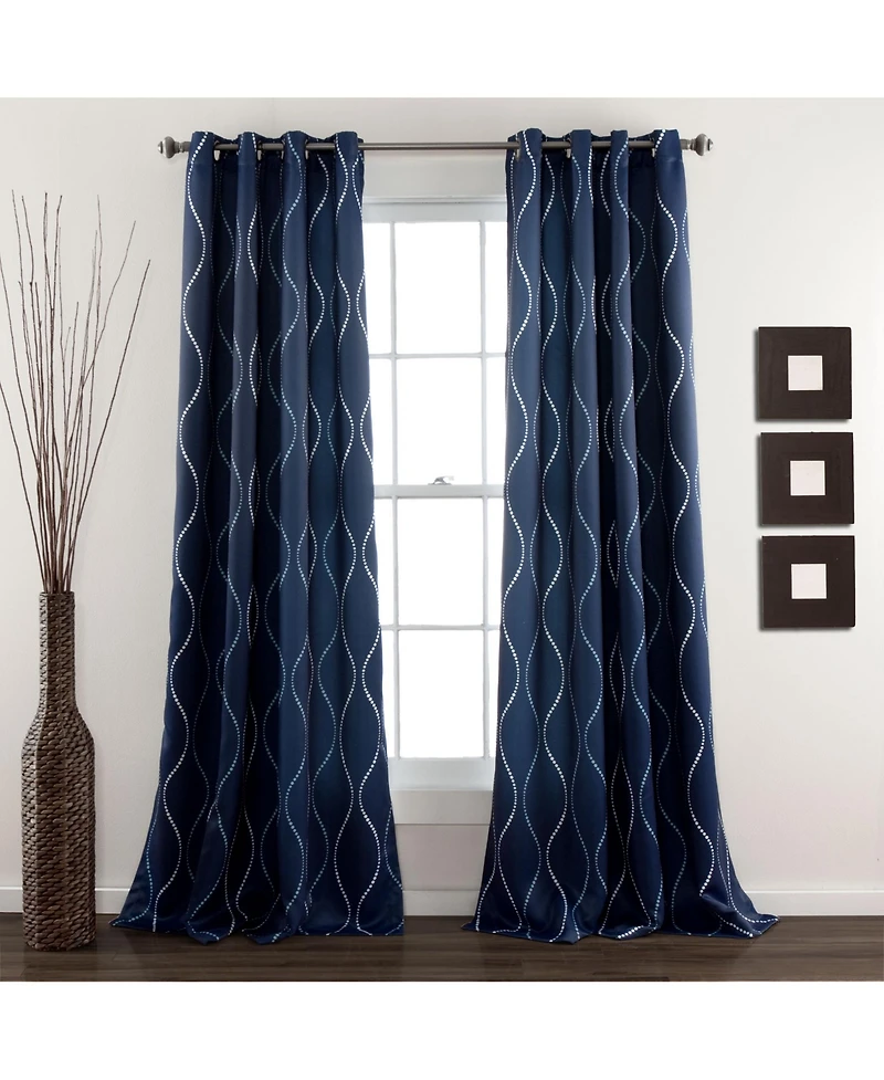 Lush Decor Swirl Light Filtering Window Curtain Panels