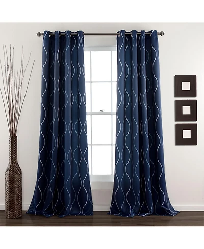 Lush Decor Swirl Light Filtering Window Curtain Panels