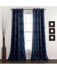 Lush Decor Swirl Light Filtering Window Curtain Panels