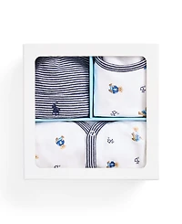 Polo Ralph Lauren Baby Boys Bear Cotton 3 Piece Gift Set