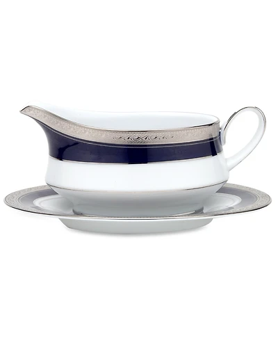 Noritake Crestwood Cobalt Platinum Gravy Boat
