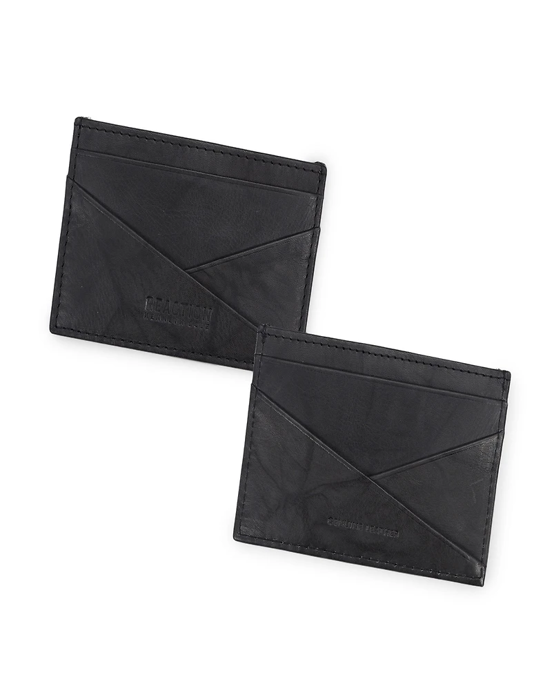 Kenneth Cole Reaction Men's Rfid Leather Slimfold Wallet with Removable Magnetic Card Case