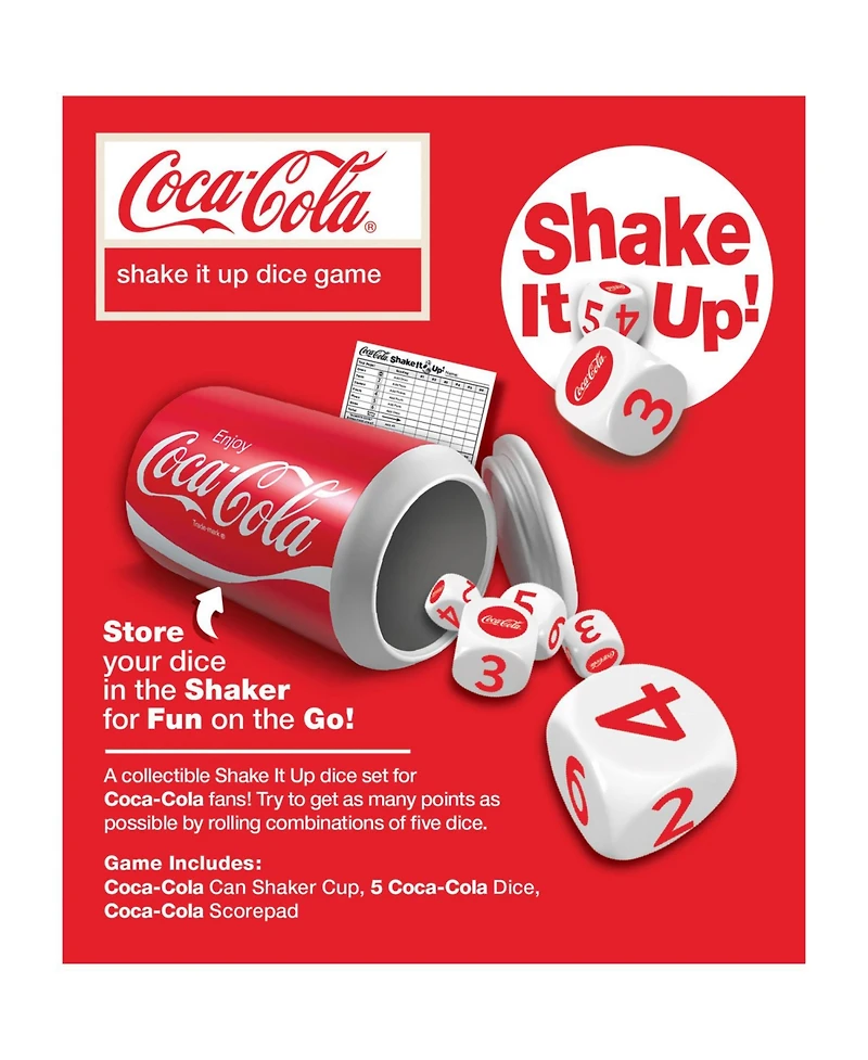 Masterpieces Officially Licensed Coca-Cola Shake It Up Dice Game