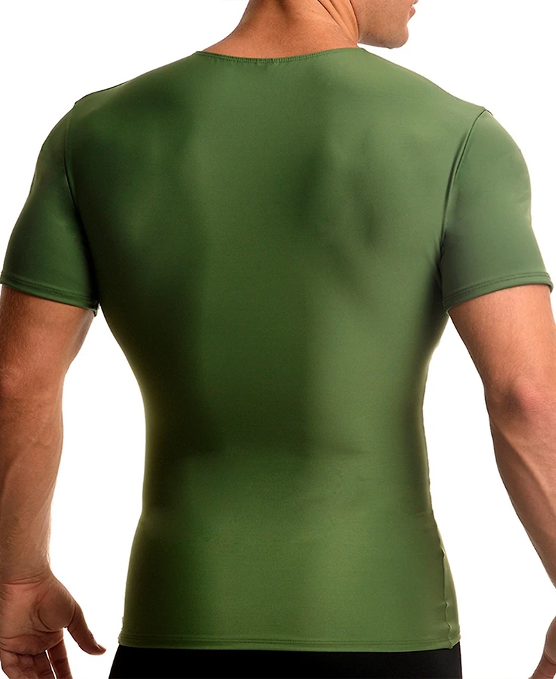 Instaslim Men's Compression Activewear Short Sleeve V-Neck T-shirt