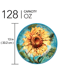 Certified International Golden Sunflowers Serving Bowl