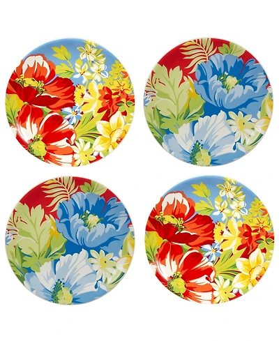 Certified International Blossom Set of 4 Salad Plates