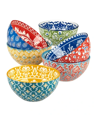 Certified International Panache Set of 6 All Purpose Bowls, 6.25" 6 Asst