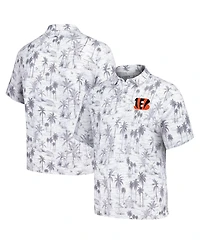 Men's Tommy Bahama Gray Cincinnati Bengals Cabana Shores IslandZone Tri-Blend Polo