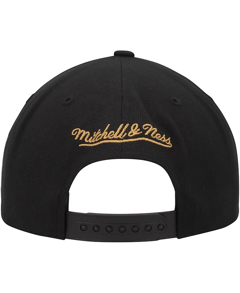 Men's Mitchell & Ness Black Vegas Golden Knights Core Team Script 2.0 Snapback Hat