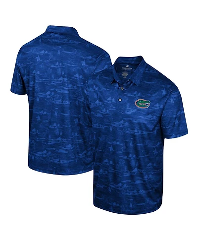 Men's Colosseum Royal Florida Gators Daly Print Polo Shirt