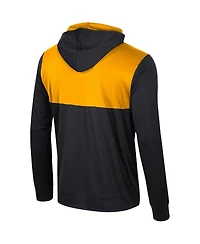 Men's Colosseum Black Iowa Hawkeyes Warm Up Long Sleeve Hoodie T-shirt