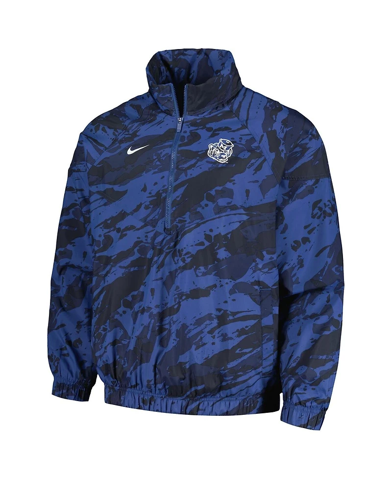 Men's Nike Navy Michigan Wolverines Anorak Half-Zip Jacket