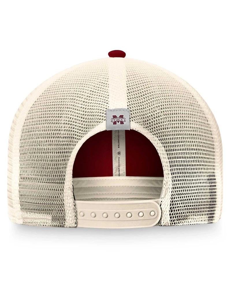 Men's Top of the World Maroon Mississippi State Bulldogs Refined Trucker Adjustable Hat