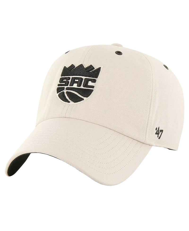 Men's '47 Brand Cream Sacramento Kings Lunar Clean Up Adjustable Hat