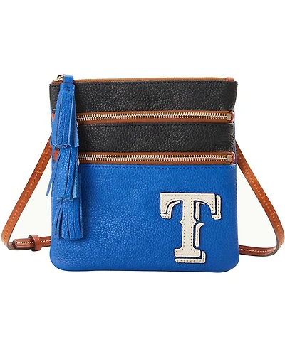 Women's Dooney & Bourke Texas Rangers Infield Triple Zip Crossbody Purse