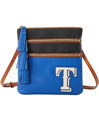 Women's Dooney & Bourke Texas Rangers Infield Triple Zip Crossbody Purse