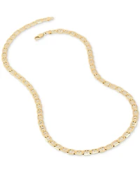Italian Gold Polished Solid Mariner Link 22" Chain Necklace (6-1/6mm) in 10k Gold