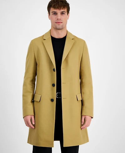 Hugo by Hugo Boss Men Slim-Fit Wool Blend Overcoat