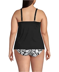 Lands' End Plus Tulip Hem Tankini Top