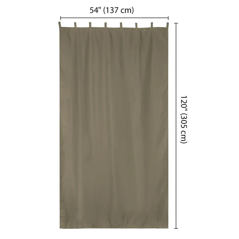 54"x120" Outdoor Curtain Panel Tab Top UV30+ Porch Pergola Backyard 8 Piece