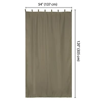 54"x120" Outdoor Curtain Panel Tab Top UV30+ Porch Pergola Backyard 8 Piece