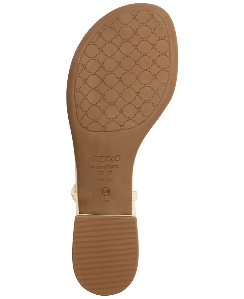 Arezzo Women's Isla Flower Flat Sandals