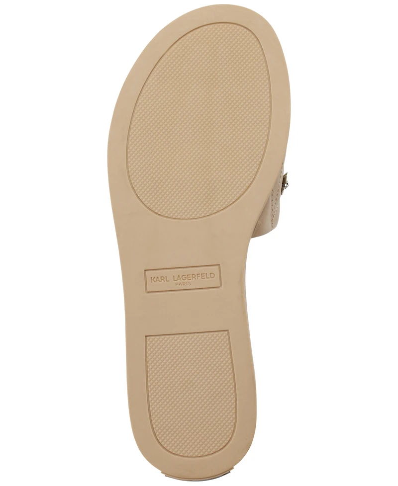 Karl Lagerfeld Paris Women's Carenza Pins Flat Slide Sandals