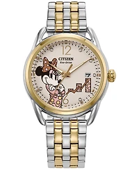 Citizen Eco-Drive Women's Disney Empowered Minnie Mouse Two-Tone Stainless Steel Bracelet Watch 36mm