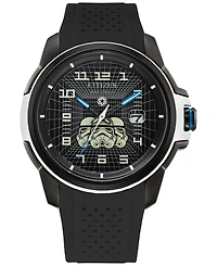 Citizen Eco-Drive Men's Star Wars Imperial Stormtrooper Black Perforated Polyurethane Strap Watch 44mm