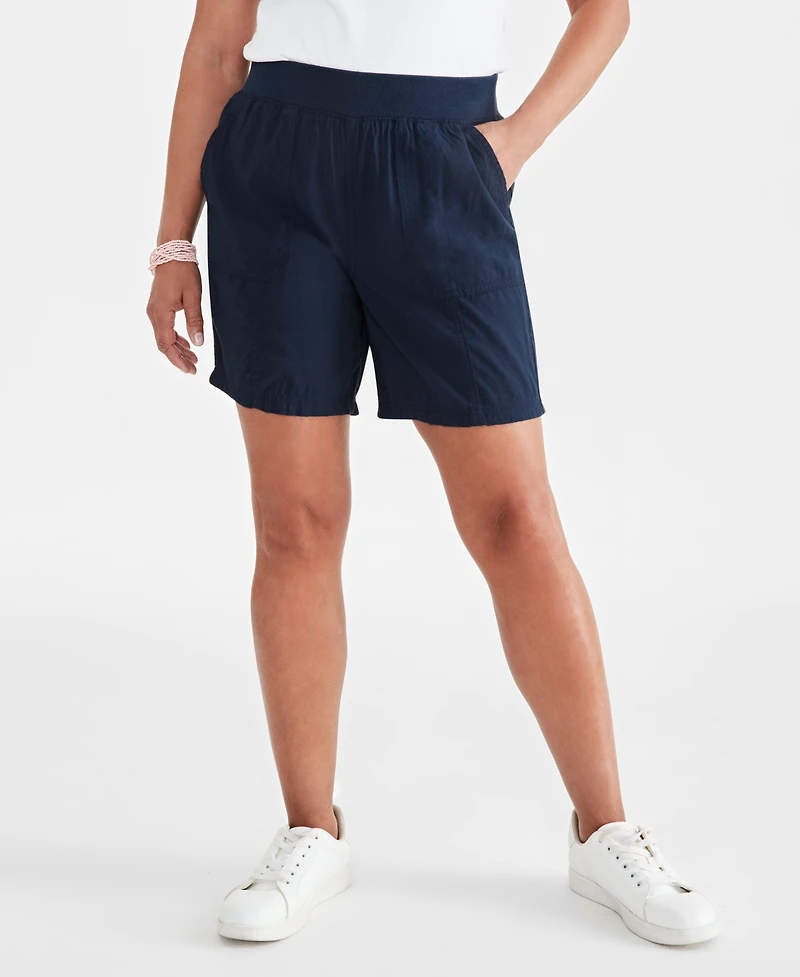 Style & Co Women's Pull-On Utility-Pocket Shorts, Created for Macy's