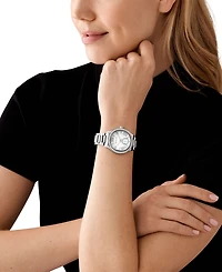 Michael Kors Women's Sage Three-Hand Silver-Tone Stainless Steel Watch 38mm