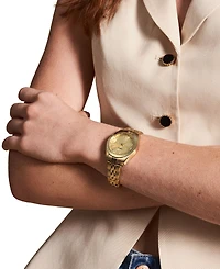 Fossil Women's Scarlette Three-Hand Date Gold-Tone Stainless Steel Watch 32mm