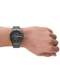 A|X Armani Exchange Men's Chronograph Gunmetal Stainless Steel Watch 46mm