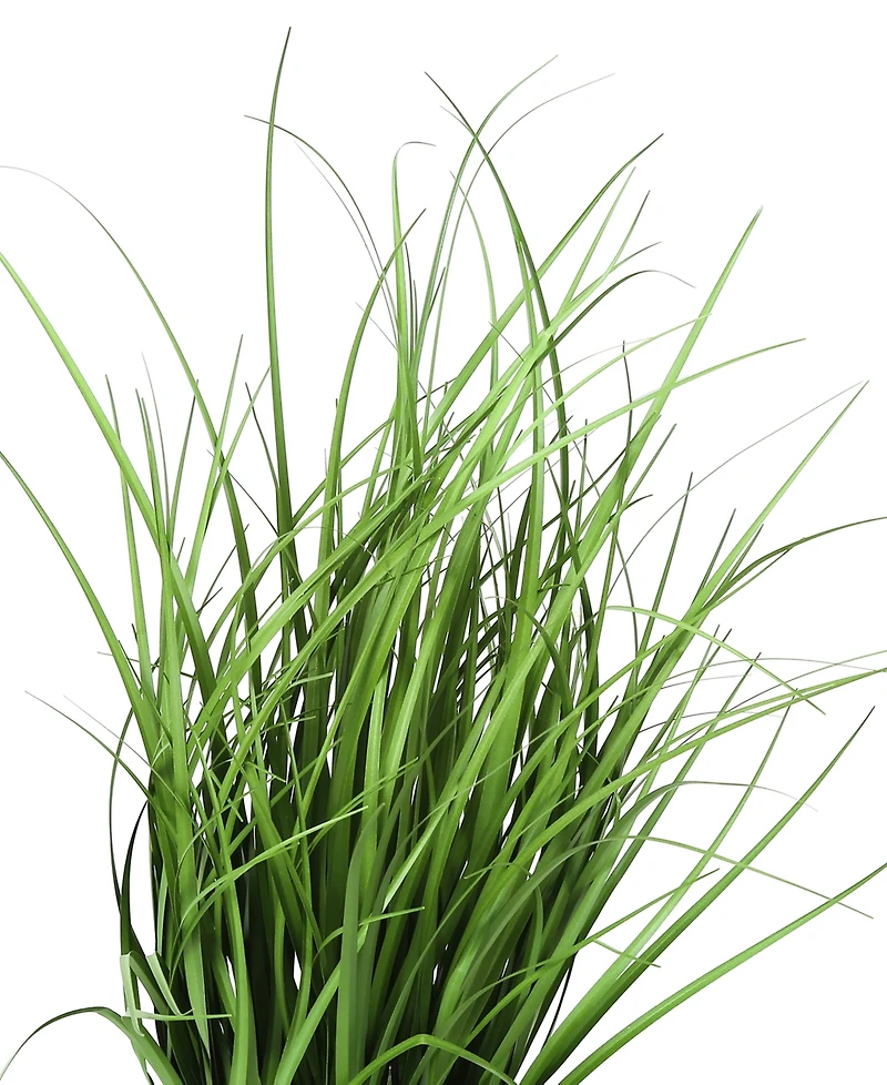 Monarch Specialties 23" Indoor Artificial Grass Plant with Decorative Black Pot