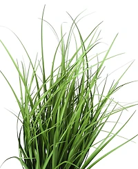 Monarch Specialties 23" Indoor Artificial Grass Plant with Decorative Black Pot