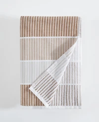 Calvin Klein Blocked Terry Yarn Dyed Stripe Beach Towel Set, 68" x 36"